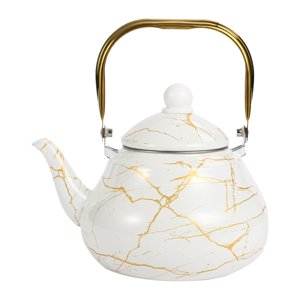 Magideal - Tetera De Gran Capacidad Para Infusiones, Teteras Con Diseño Ergonómico, Tetera Portátil Para El Hogar, Cocina, Excursiones, Oficina, Blanco.