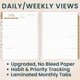 thumbnail image 2 of Planificador Bloom Daily Planners 21 × 28 cm 2026‑2027 Leopardo color tostado, 2 of 8