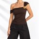 thumbnail image 2 of Polera Tendencia Basica Mujer Poliester S/M L/XL Marron Oscuro, 2 of 7