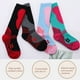 thumbnail image 5 of Calcetines de esquí para niños, paquete de 2 pares de calcetines de snowboard para niños y niñas pequeños, diseño por encima de la pantorrilla con puño antideslizante., 5 of 6