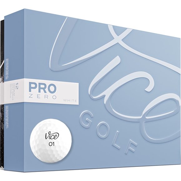 Pelota Golf Vice Pro Zero Blanca Docena Urethane 3 Capas
