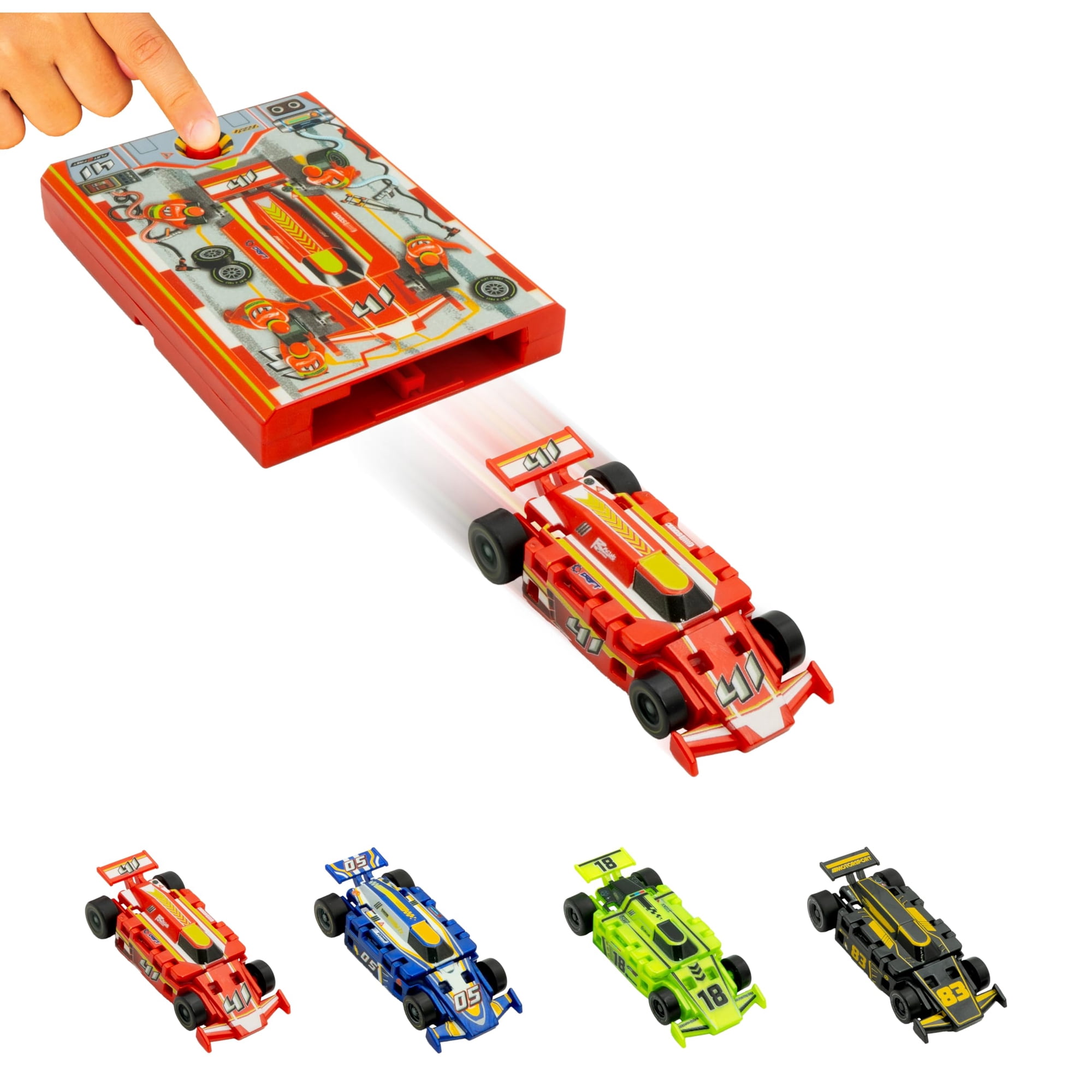 Tarjeta De Velocidad Original De Toy Flat 2 Fast Racer Racing, Color Rojo