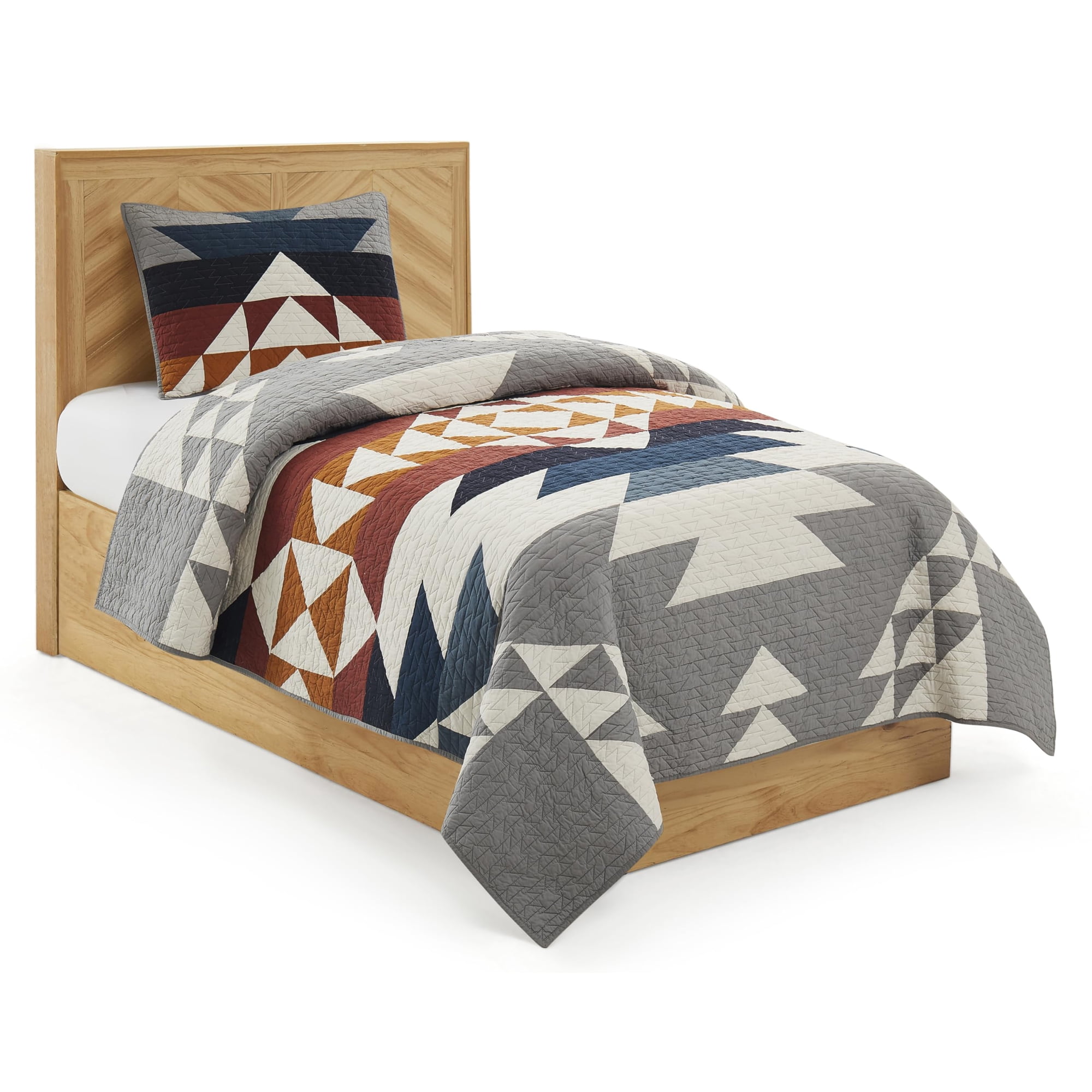 Juego De Ropa De Cama De Edredón Pendleton Explorer Twin Con 1 Funda De Almohada De Algodón