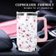 thumbnail image 5 of Vaso térmico de viaje Ceovfoi 1200 ml rosa con flores de cerezo, 5 of 6