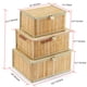 thumbnail image 5 of Juego De Cajas De Almacenamiento Con Forro Tejido Decorativo De Bambú, 5 of 9