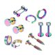 thumbnail image 5 of 6 Pares De Tachuelas De Oreja Curva Barbell Inoxidable Hélice Piercing Joyería De Oreja Colorida, 5 of 5
