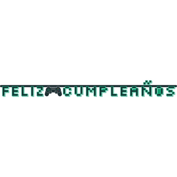 Guirnalda feliz cumpleaños gamer, 1 un