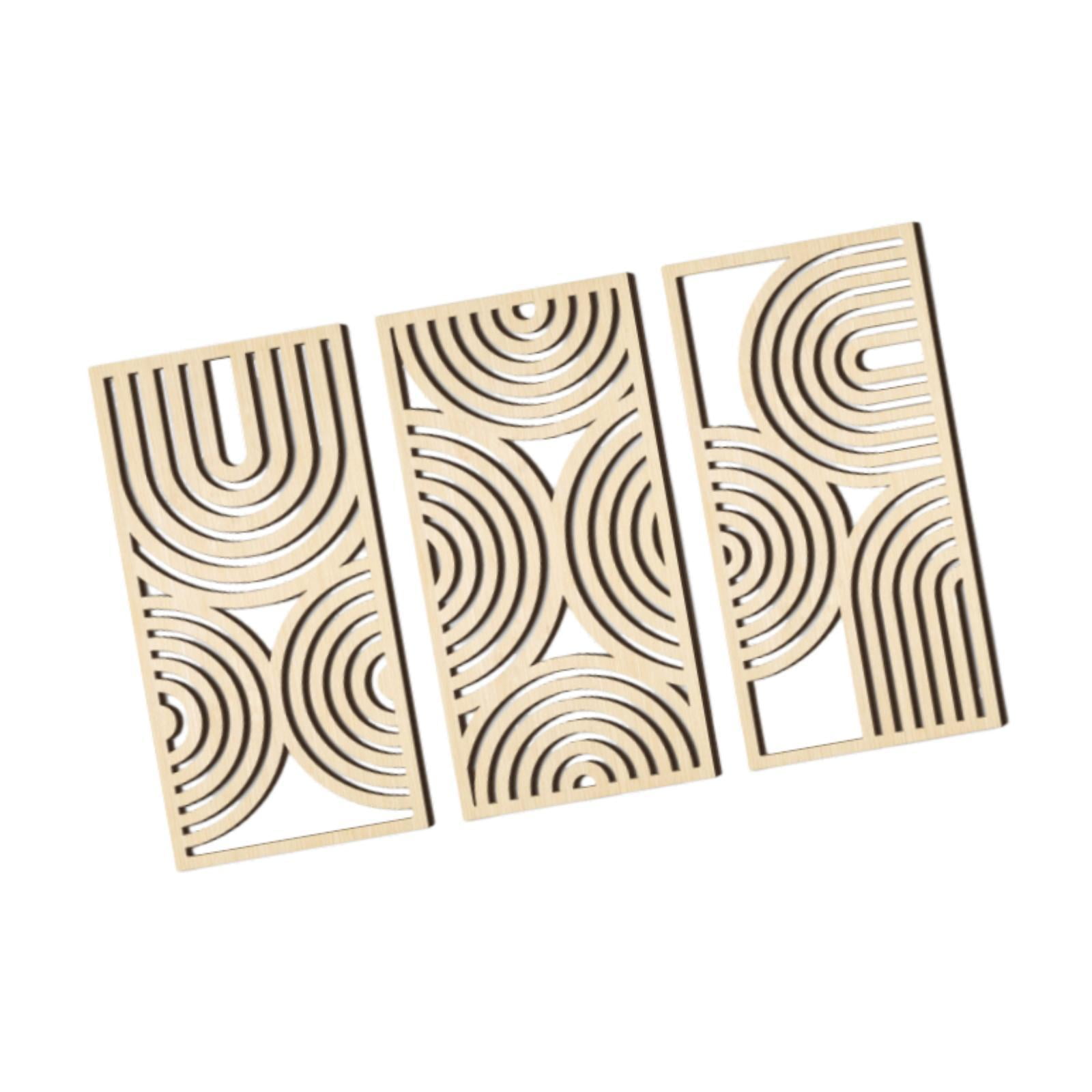 Bothyi - 3 Piezas De Arte De Pared De Madera, Decoración Rústica De Pared Para Habitación De Hotel Y Baño.