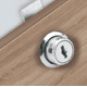 thumbnail image 3 of Cerradura O Chapa Cajón Redonda Para Mueble Plateado, 3 of 3