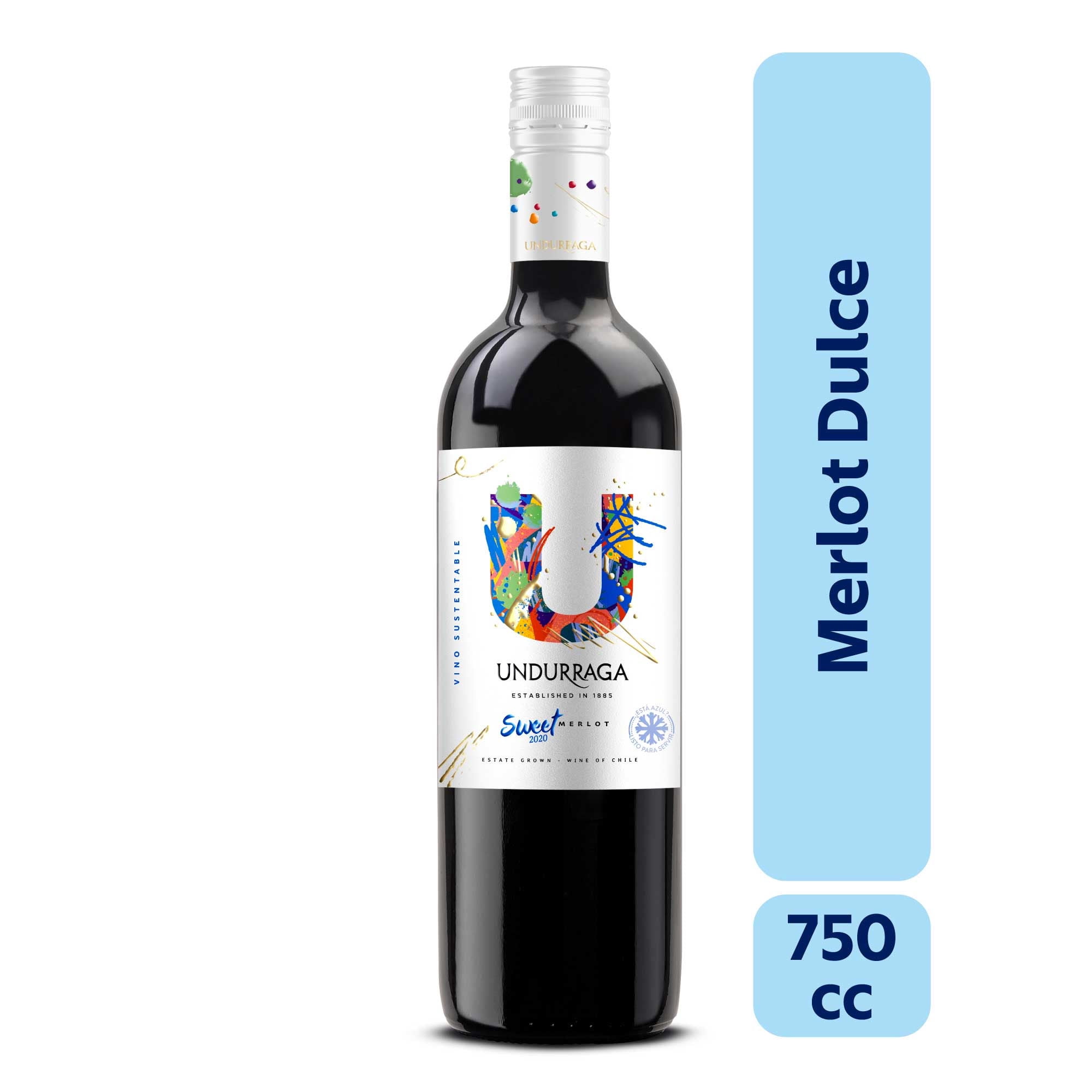 Vino Merlot Botella 750 ml Undurraga