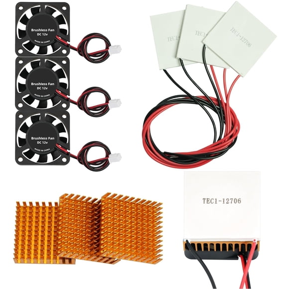 Kit de 3 unidades de enfriador Peltier MTDELE TEC1-12706 12 V