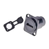 Magideal - Panel Montaje Acoplador Módulo Conector D Tipo Paso A Través Enchufe A Interfaz De Transmisión De Datos Con Extensión Protector Negro