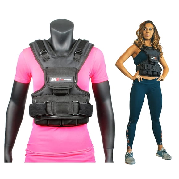 Chaleco lastrado miR ajustable 13,5 kg para mujer negro