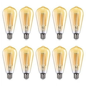 Hb Led - Pack 10 Ampolletas Led E-27 Filamento 8W St64 Sec