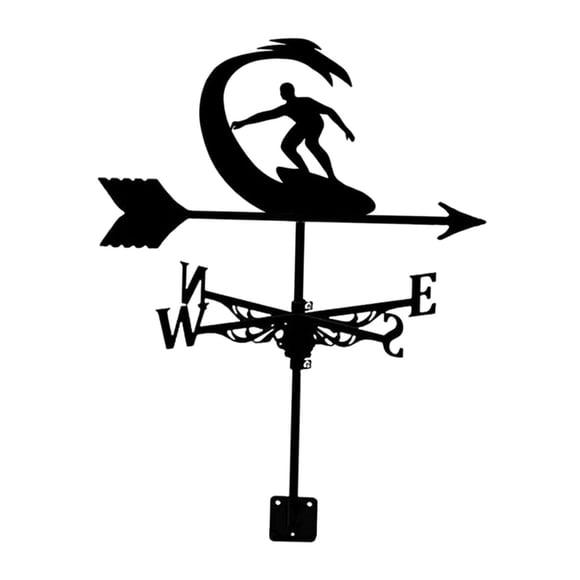 Veleta De Metal, Adorno De Arte Del Hierro Retro Vintage Para Patio, Terraza, Cubierta, Surf