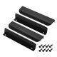 thumbnail image 1 of Uxcell 4 piezas de tiradores para gabinetes, tiradores de borde de aleación de aluminio de 6 pulgadas, tirador de dedo plano oculto para montaje trasero, negro, 1 of 7