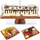 thumbnail image 1 of Soporte para tartas HouseJoy de madera de acacia con tapa, 2 en 1, irrompible, 1 of 7