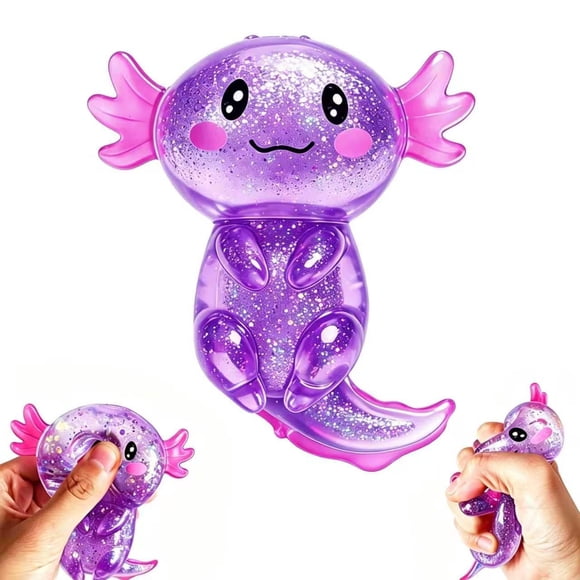 Pelota Antiestrés EQOA Axolotl Squishy Morado