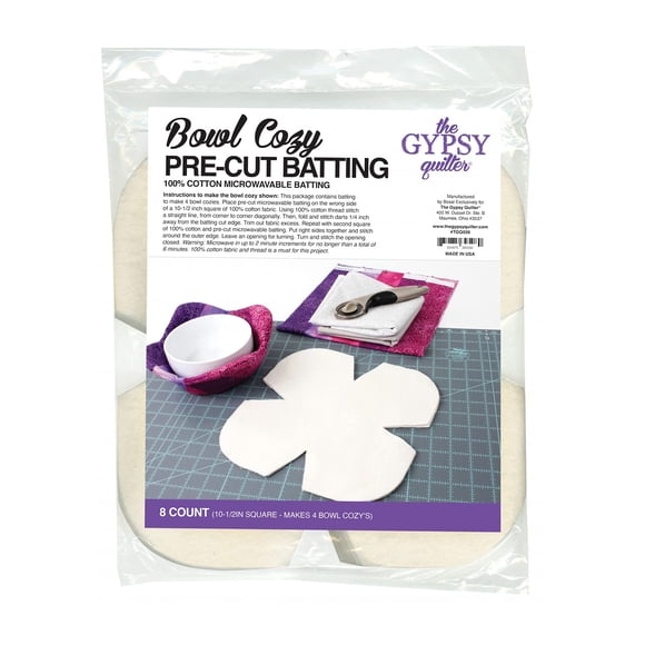 Juego de 8 piezas de relleno precortado Gypsy Quilter para cobertores de cuencos