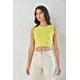 thumbnail image 1 of Polera Mujer Crop Amarilla Cuello Alto Talla S, 1 of 3