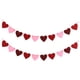 thumbnail image 1 of Juego de 2 piezas de decoraciones de pancartas de fieltro en forma de corazón negro y rosa para el Día de San Valentín, aniversario de bodas y decoraciones de fiesta., 1 of 5