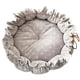 thumbnail image 1 of Cama mullida para perros y , alfombrilla ajustable cálida, suministros para perros y medianos, forma forma forma , ligera, cómoda para invierno, - punto gris claro, 1 of 5