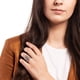 thumbnail image 3 of Anillo Sole du Soleil Marigold para mujer, chapado en oro blanco de 18k, 3 of 4