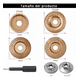 thumbnail image 2 of Juego De 4 Discos Para Tallar Madera+juego De 5 Escofinas Marrón Claro, 2 of 3