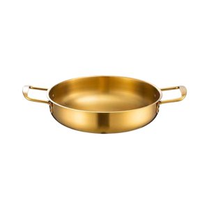 Magideal - Cacerola Para Fideos Ramen Coreanos, Cacerola Para Sopa De Fideos Instantáneos, Cacerola Con Asas Para Uso En Exteriores , 24 Cm De Oro