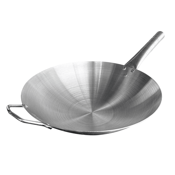 Wok Acero Inox Con Mango Y Aza 32 Cm