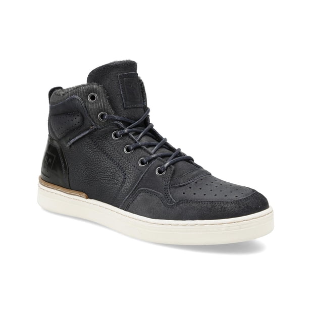 Zapatillas Urbanas Hombre Cuero Caña Alta Court-6-76 Azul Cardinale azul 45