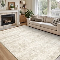 Alfombra Rug Art&Tuft, 152 X 213 Cm, Color Beige, Lavable Y Antideslizante