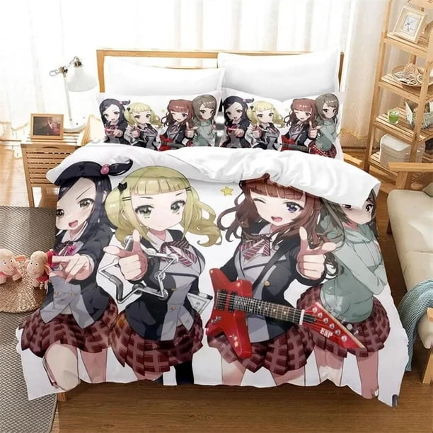 ed BanG Dream Girls Band Party Bedding Sets,Girls bed supplies set duvet cover bed comforter set bedding setBed Sheets
