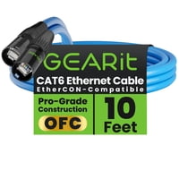 Cable Ethernet Gearit Blindado Cat6 Ethercon De 3 M, Azul