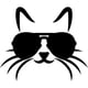 thumbnail image 1 of Sticker Cat Wearing Sunglasses Gato Lentes Auto Camioneta, 1 of 3