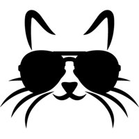 Rienda Libre - Sticker Cat Wearing Sunglasses Gato Lentes Auto Camioneta