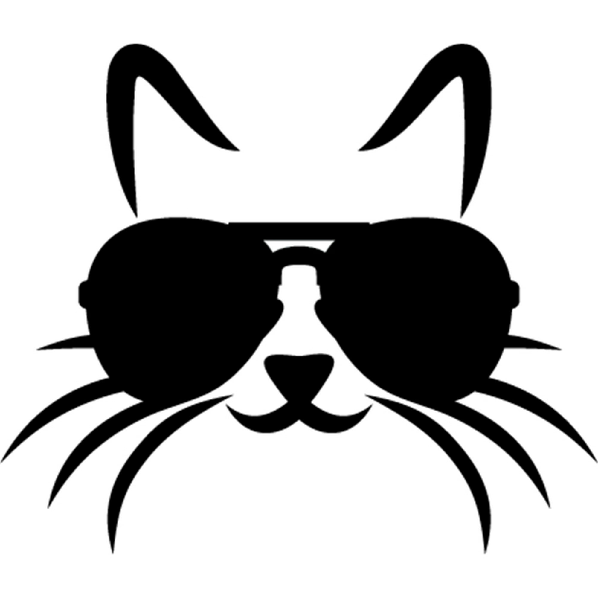 Rienda Libre - Sticker Cat Wearing Sunglasses Gato Lentes Auto Camioneta