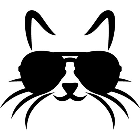 Rienda Libre - Sticker Cat Wearing Sunglasses Gato Lentes Auto Camioneta