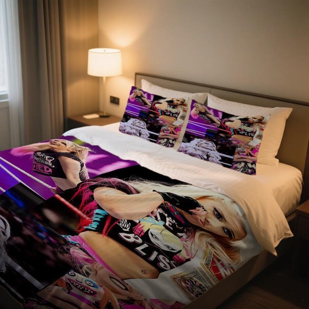 Alexa Bliss WWE Collage Duvet Cover Set A Mother's Day Surprise for Mom!