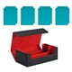 thumbnail image 3 of Caja De Baraja De Cartas Coleccionables, Juguete De Tarjeta De Recolección Fuerte, Estuche Para Tarjetas Deportivas De Cuero PU, Negro, Rojo Con Azul, 3 of 5