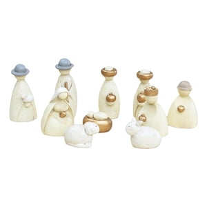 Bothyi - 10 Piezas De Estatua Del Nacimiento De Jesús, Adorno Artesanal Para Escritorio, Sala De Estar, Dormitorio, Multicolor