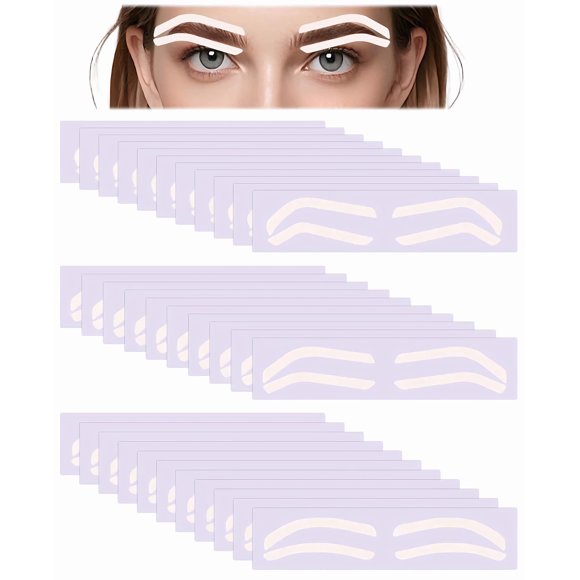 Pegatinas para cejas Geyynow 90 pares 3 formas desechables