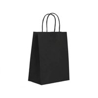 Gaune - Bolsas De Papel Kraft 16X21 Con Manillas Negra (25 Unidades)