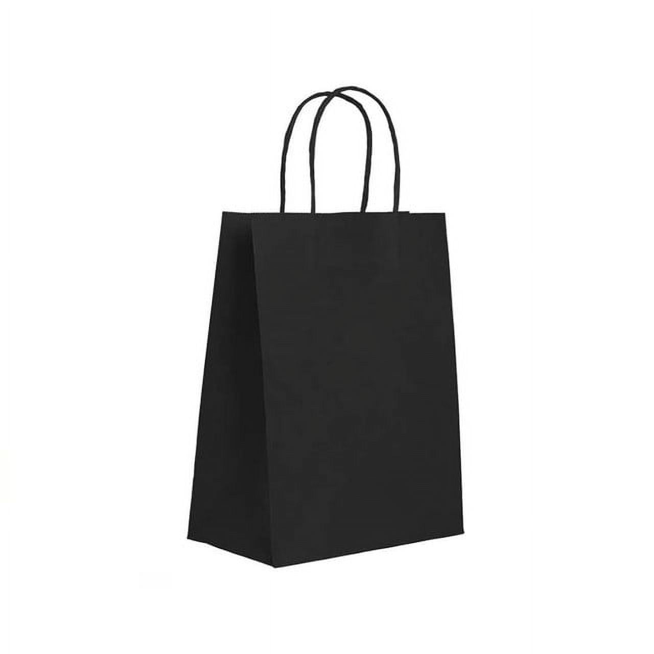 Gaune - Bolsas De Papel Kraft 16x21 Con Manillas Negra (25 Unidades)