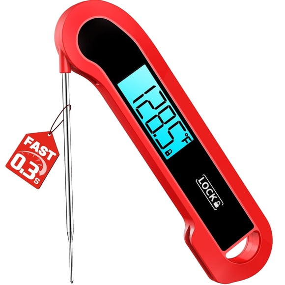 Termometro Digital 0 3s Plegable Sonda 17 7cm Rojo