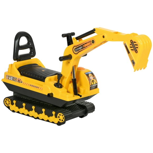 Excavadora y tractor de juguete Ride On HOMCOM, sin potencia, 18 a 48 meses