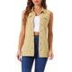 thumbnail image 1 of INSPIRE CHIC Chaleco de Mezclilla sin Mangas para Mujer con Botones, Largo Medio, Casual, Color Caqui, Talla S, 1 of 6