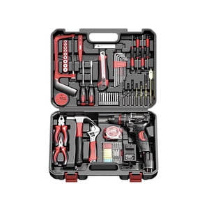 Lubabycas - Kit Taladro Inalámbrico 2 Baterías 16,8V 118 Piezas B01