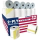 thumbnail image 1 of Papel para impresora de cocina de 2 capas (32 rollos), blanco/amarillo, sin carbono, 1 of 7