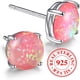 thumbnail image 4 of Hypoallergenic Sterling Silver Opal Earrings for Women - 7.5mm Round Lalima Gem Earrings with Gift Box, 4 of 4